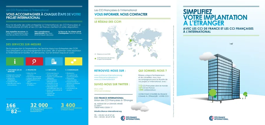 CCI France International — plaquette Implantation (pages extérieures)