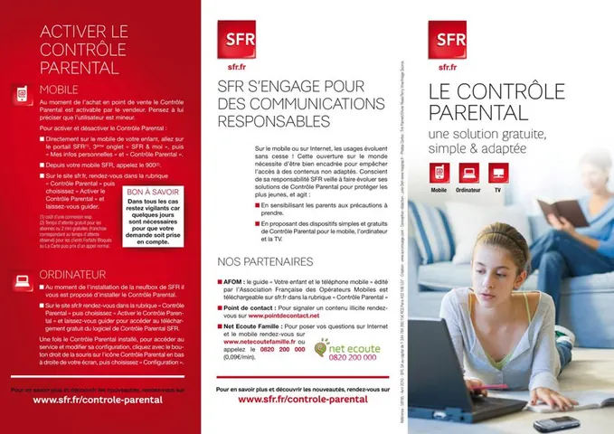 SFR — dépliant Contrôle Parental (recto)