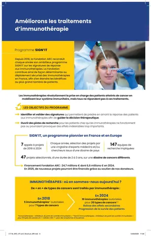 Fondation ARC — brochure IFI 2025 (exemple page recherche 1)