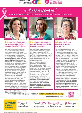 Fondation ARC — flyer Octobre Rose 2024 (recto)