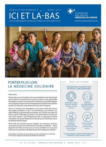 Médecins du Monde — newsletter (recto)