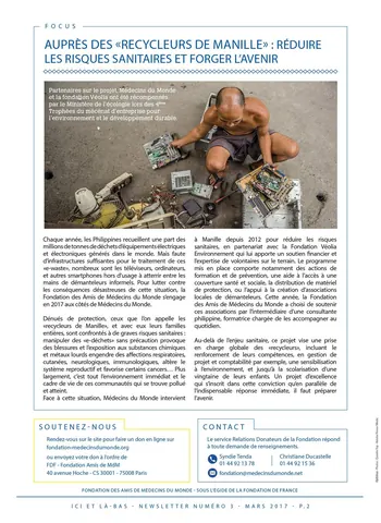 Médecins du Monde — newsletter (verso)