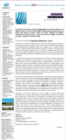 Fluctuat.net critique littérature — Impuretés, Philippe Djian
