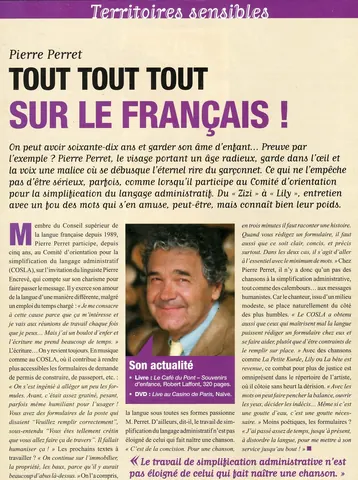 Presse professionnelle — interview Pierre Perret, MNT