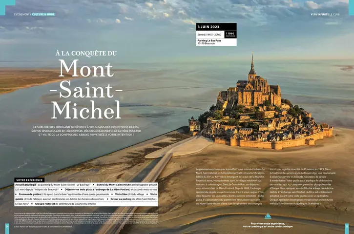 VISA Infinite — événement sur mesure, patrimoine