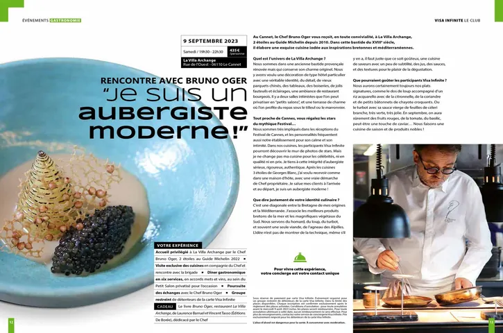 VISA Infinite — interview gastronomie 2023